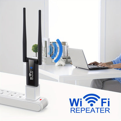 USB Wi-Fi Signal Booster - Dual Antenna & 2.4 GHz