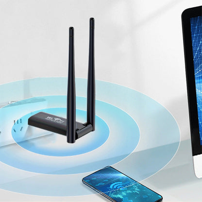 USB Wi-Fi Signal Booster - Dual Antenna & 2.4 GHz