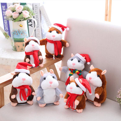 🐹💝70% OFF!!!-Ready for Christmas!🎄🎁Talking Hamster Plush – repeats whatever you say, auto head-shaking, hilarious fun for kids & adults