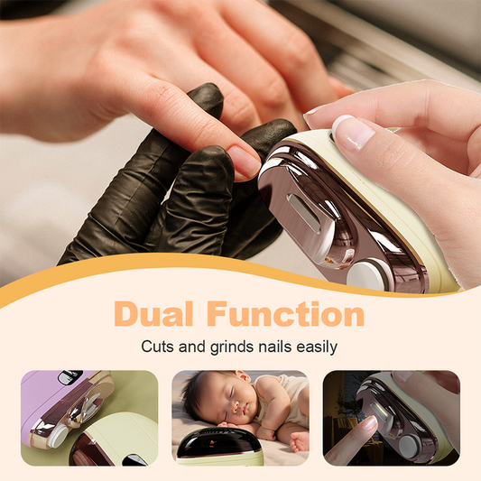 🏆35K+ Sold ✨✂️ Trim & Smooth Your Nails in Seconds — No Sharp Edges, No Mess🌟 2-in-1 Smart Electric Nail Clipper & Polisher ✂️💅