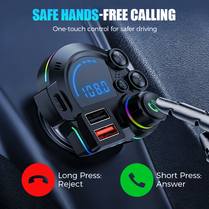 ⚡20W Multi-Port Fast Charger & Bluetooth Music Adapter – Revive Your Old Car with Smart FM Transmitter 🎵