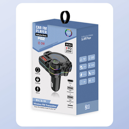 ⚡20W Multi-Port Fast Charger & Bluetooth Music Adapter – Revive Your Old Car with Smart FM Transmitter 🎵