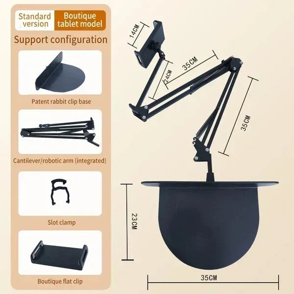 📢📢40% OFF !! ⏰ Hidden tablet stand – fits gaps, 4 joints, 360° rotation, hands-free!