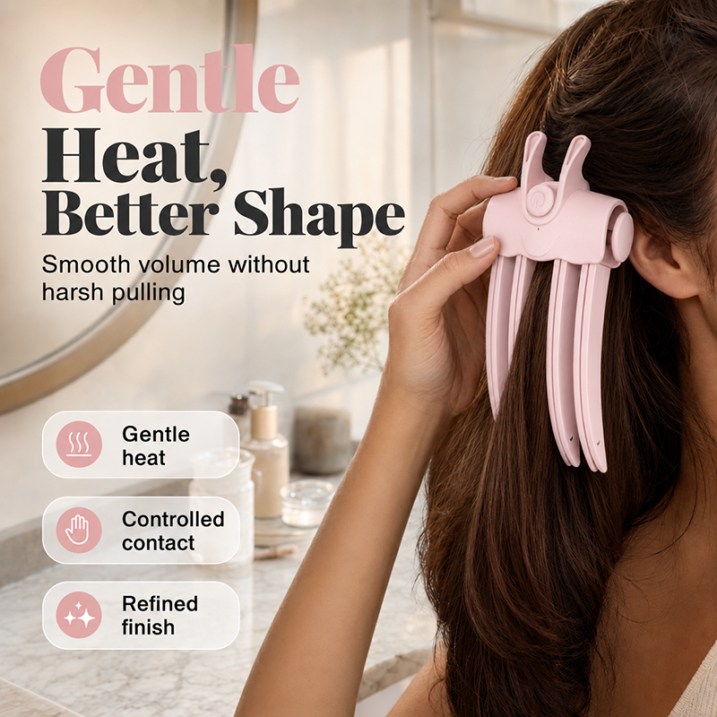 📢📢49% OFF !! ⏰🎉48K+ Sold 💇 Wireless Heated Volumizing Root Lift Clip, Portable Travel Hair Styling Tool for Flat Fine Hair