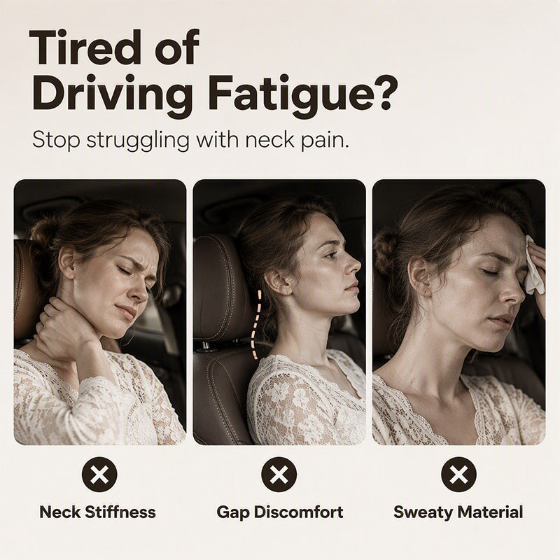Ergonomic Memory Foam Car Headrest Neck Pillow