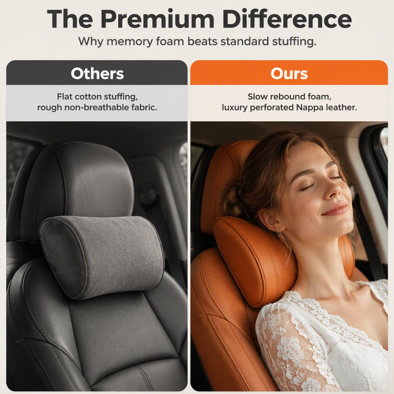 Ergonomic Memory Foam Car Headrest Neck Pillow