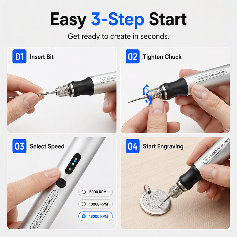 ⏳Time-Limited Special⏰Mini Cordless Electric Engraving Pen – Portable Precision Engraving Tool
