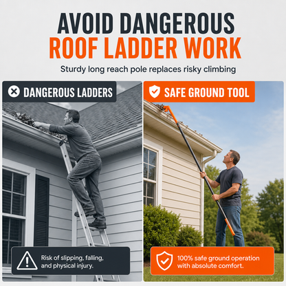 No-Climb Gutter Cleaning Tool