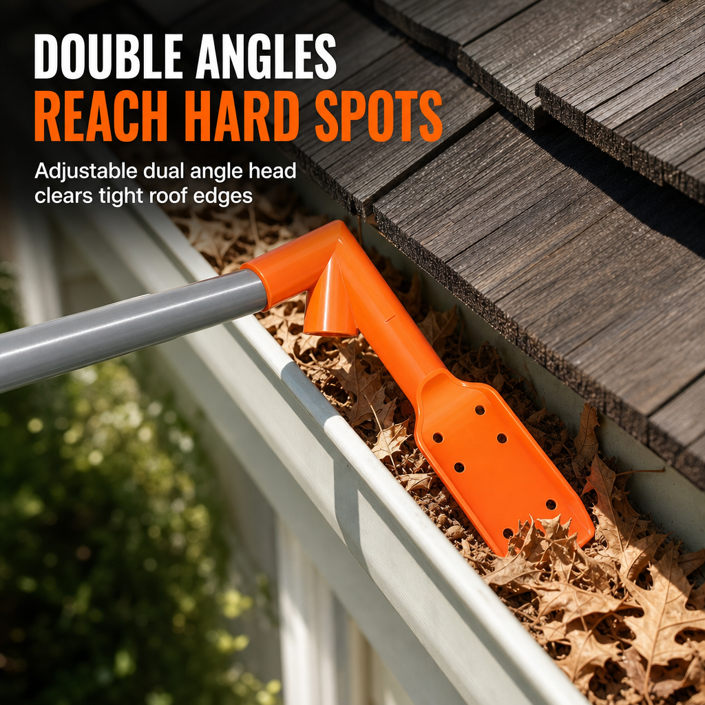 No-Climb Gutter Cleaning Tool