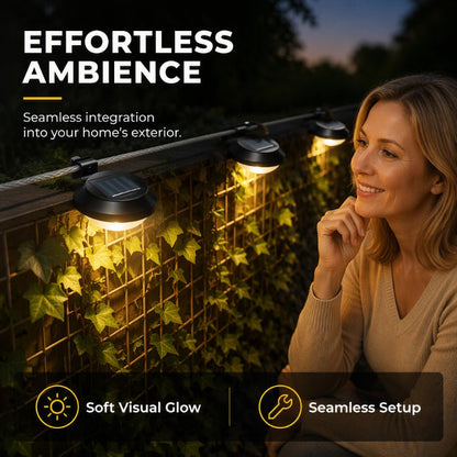 ☀️ Solar LED Gutter Light – Outdoor Fence & Wall Accent Lamp 🌙