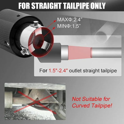 🔵 Universal LED Carbon Fiber Exhaust Pipe Light for Cars