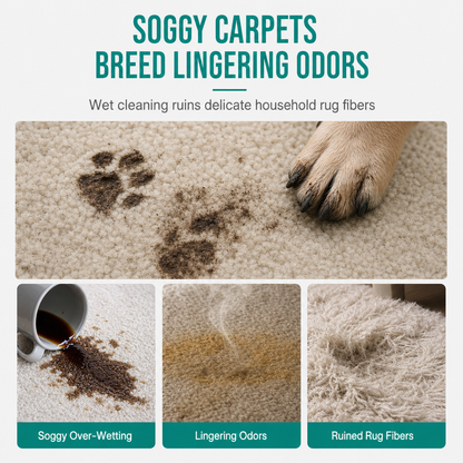 🧼 Waterless Fabric & Carpet Cleaner – Easy Spray & Wipe Cleaning for Sofas, Upholstery & Carpets