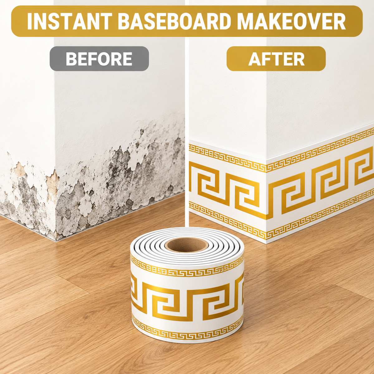 📢📢50% OFF !! ⏰Self-Adhesive Skirting Board Border Sticker
