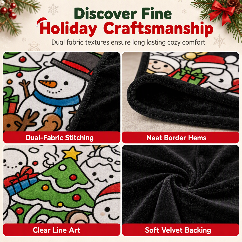 DIY Christmas Coloring Blanket
