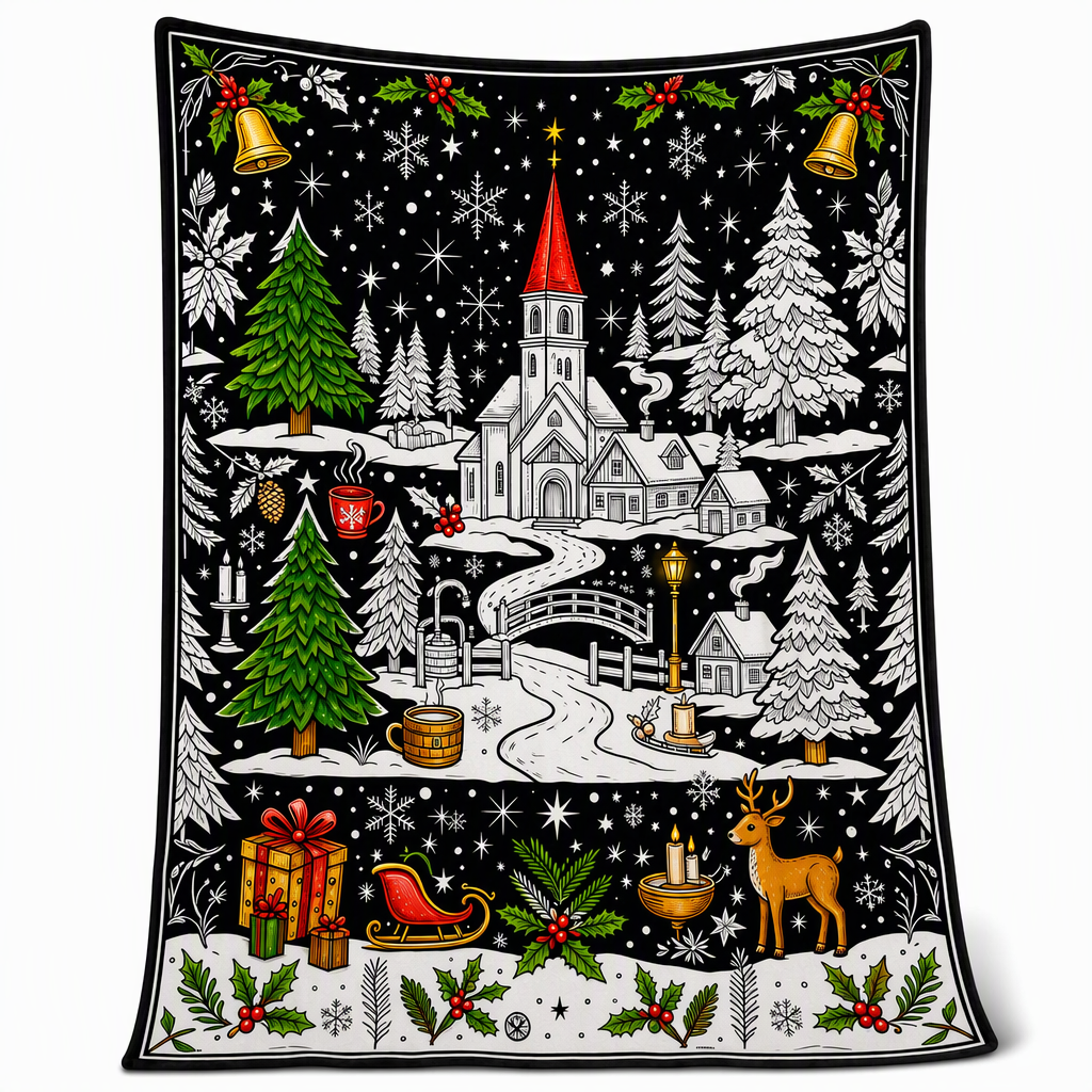 DIY Christmas Coloring Blanket