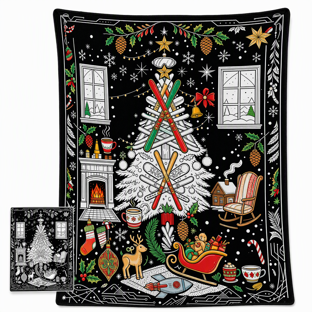 DIY Christmas Coloring Blanket