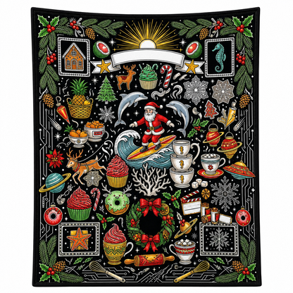 DIY Christmas Coloring Blanket