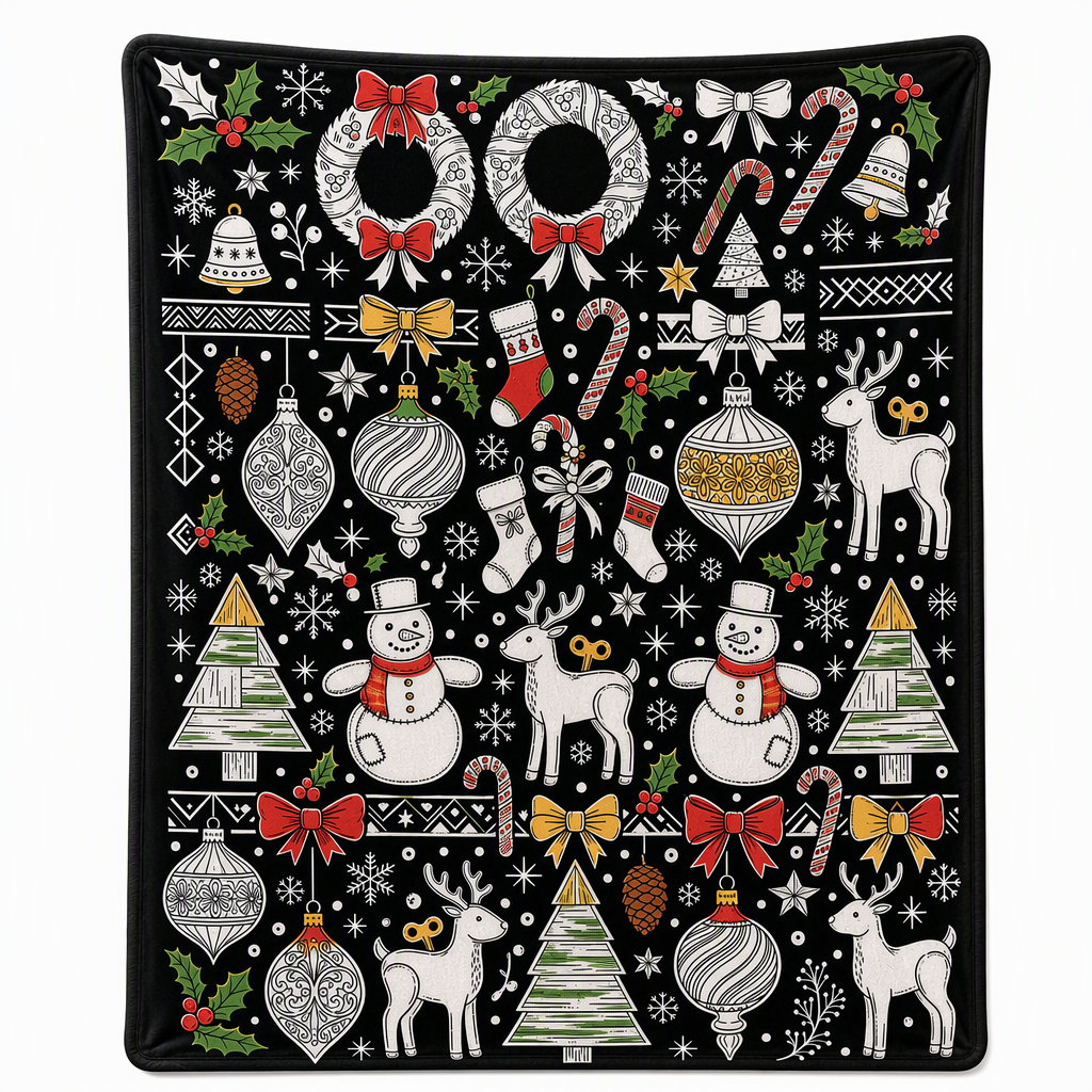 DIY Christmas Coloring Blanket