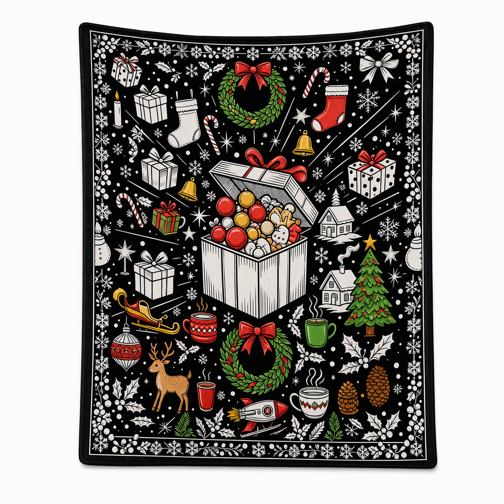 DIY Christmas Coloring Blanket