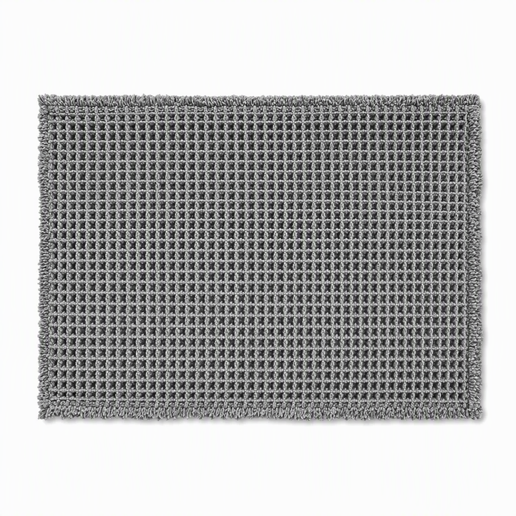 📢📢40% OFF !! ⏰Non Slip Water Absorbent Waffle Weave Bathroom Mat Solid Color Entrance Doormat