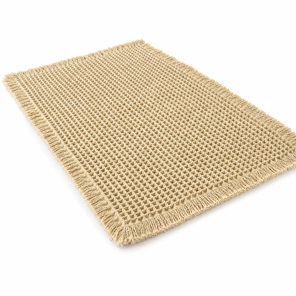 📢📢40% OFF !! ⏰Non Slip Water Absorbent Waffle Weave Bathroom Mat Solid Color Entrance Doormat