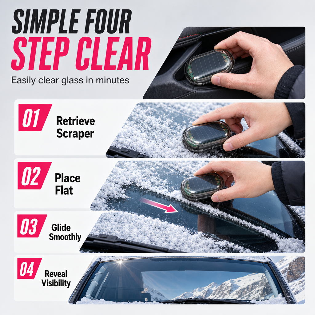 ❄️ Portable Car Snow Remover & Windshield Ice Scraper Tool 🚗