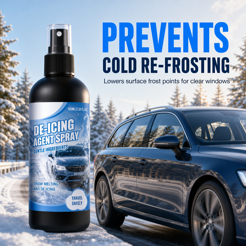 ❄️ Windshield De-Icer Spray – Fast Frost Remover for Winter Driving
