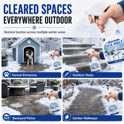 ❄️Outdoor De-Icing & Snow Melting Spray – pet-safe, dissolves frost on contact. Clear steps, walkways & patios fast