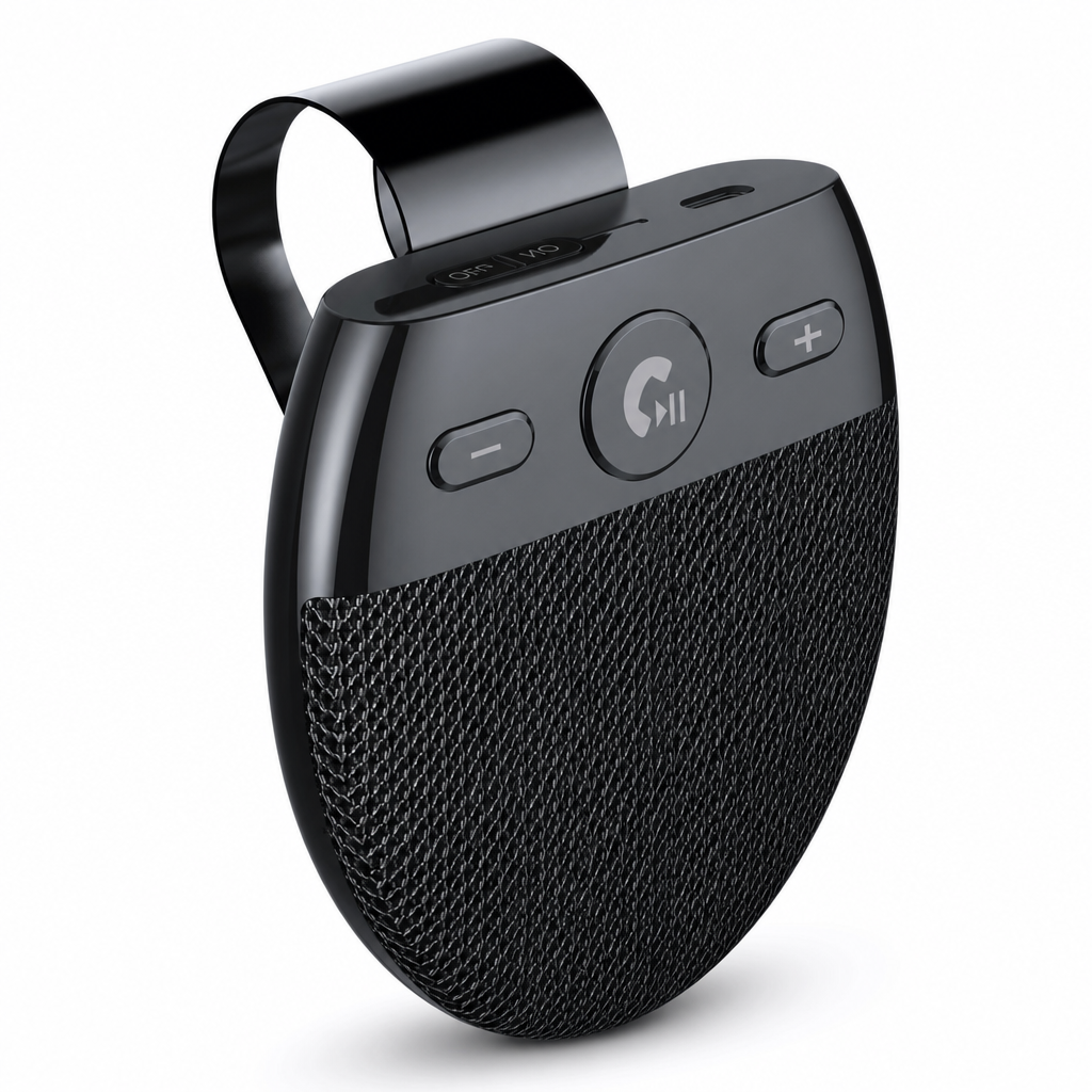 ⏳Time-Limited Special ⏰🚗SP11 Car Sun Visor Bluetooth Hands Free Speakerphone with Vibration Activated Auto Power On A2DP Support and Caller ID Voice Prompt